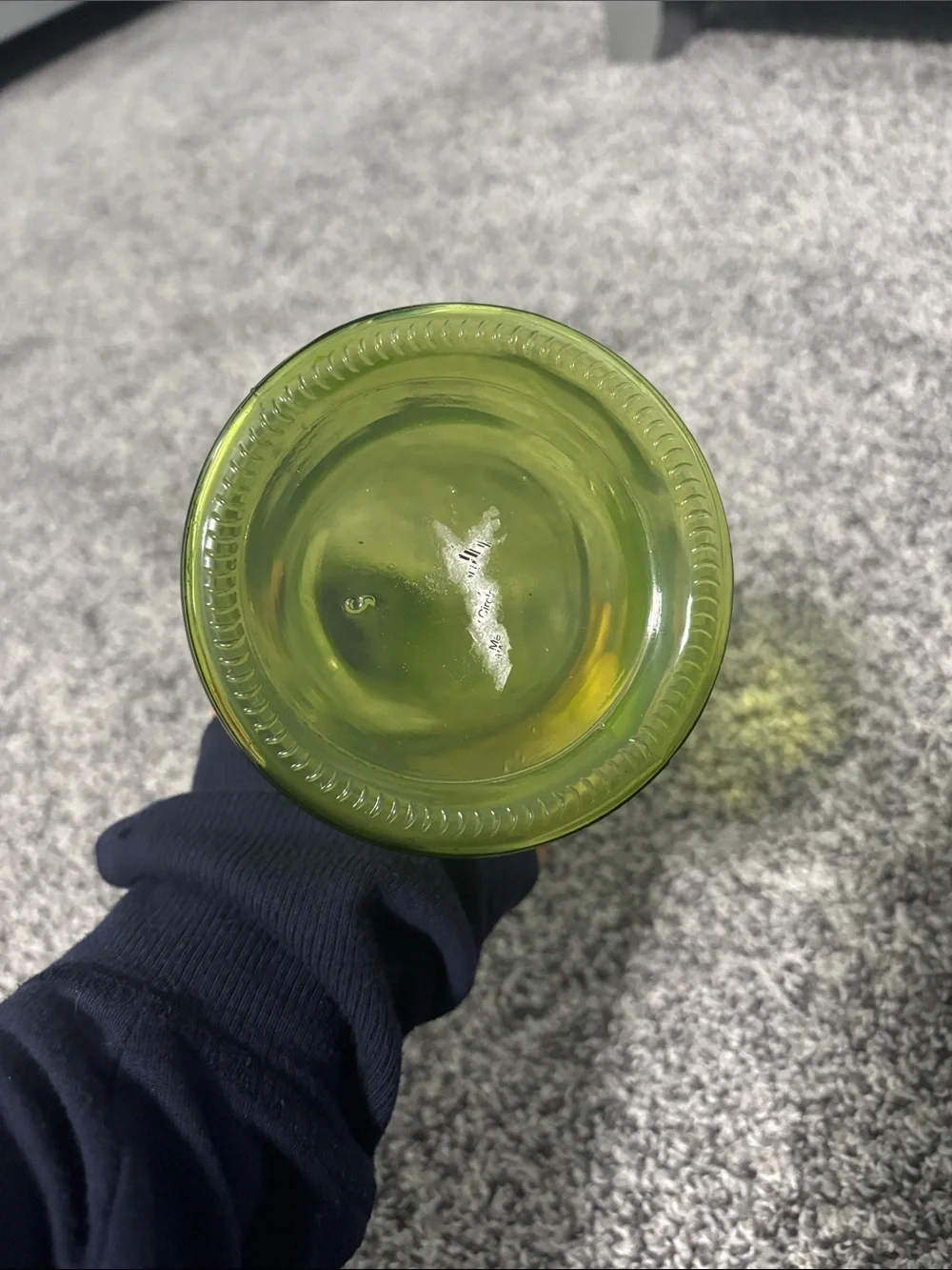 Green Glass Bottle with Swing Top Cap